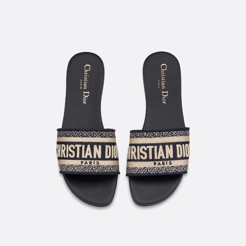 Dior Dway Slides Deep Blue Size 38